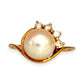 GOLD DEAL | 9ct Gold Pearl & Diamonds Ring Size M