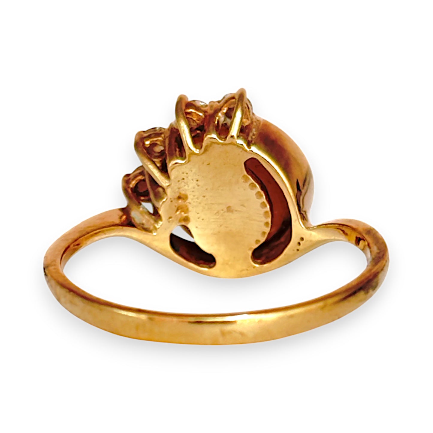 GOLD DEAL | 9ct Gold Pearl & Diamonds Ring Size M