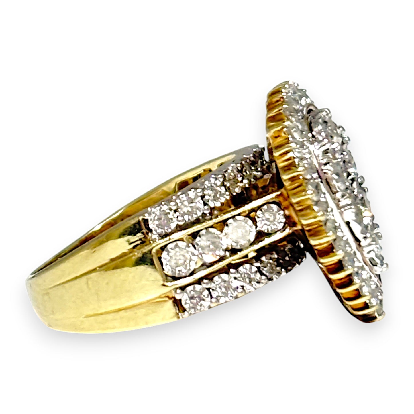 9ct Gold Engagement Wedding Eternity 1ct Diamond Ring Valuation $4,350 R # 683