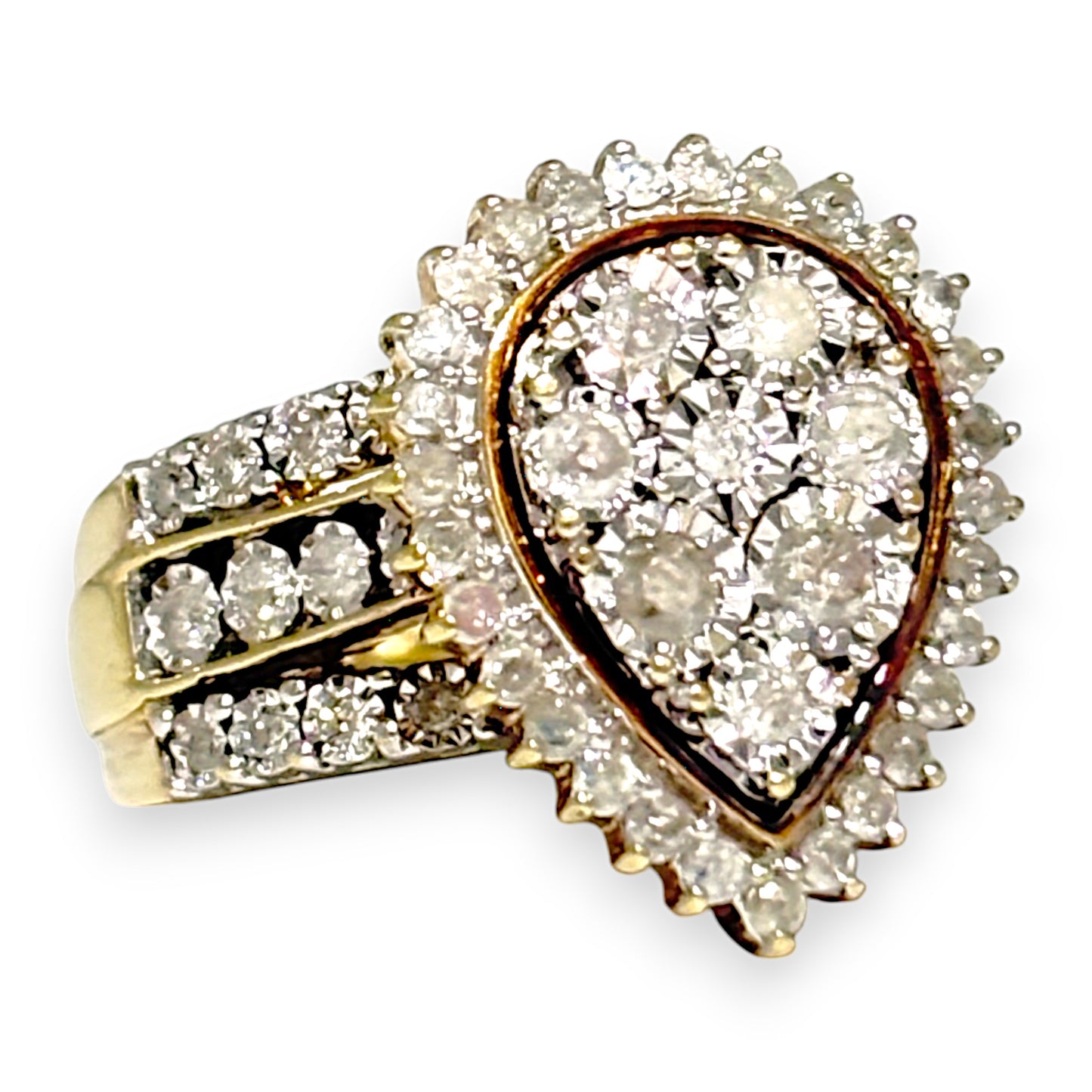 9ct Gold Engagement Wedding Eternity 1ct Diamond Ring Valuation $4,350 R # 683