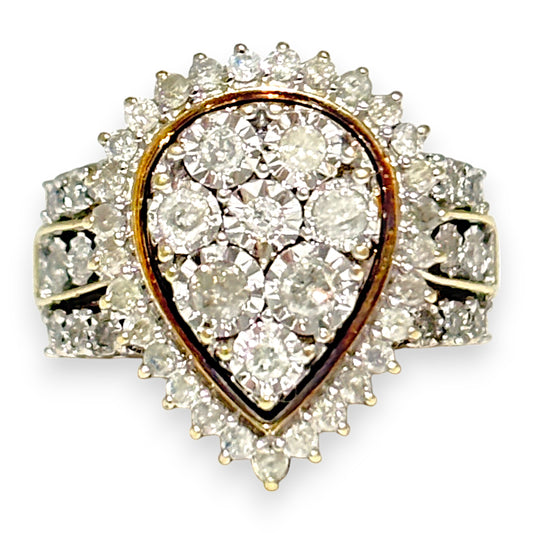 9ct Gold Engagement Wedding Eternity 1ct Diamond Ring Valuation $4,350 R # 683