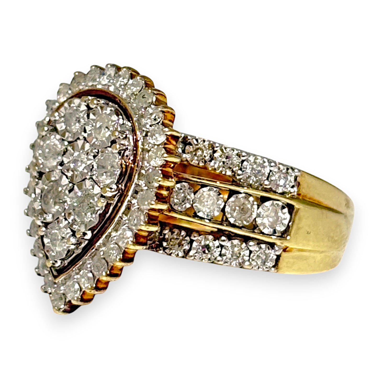 9ct Gold Engagement Wedding Eternity 1ct Diamond Ring Valuation $4,350 R # 683