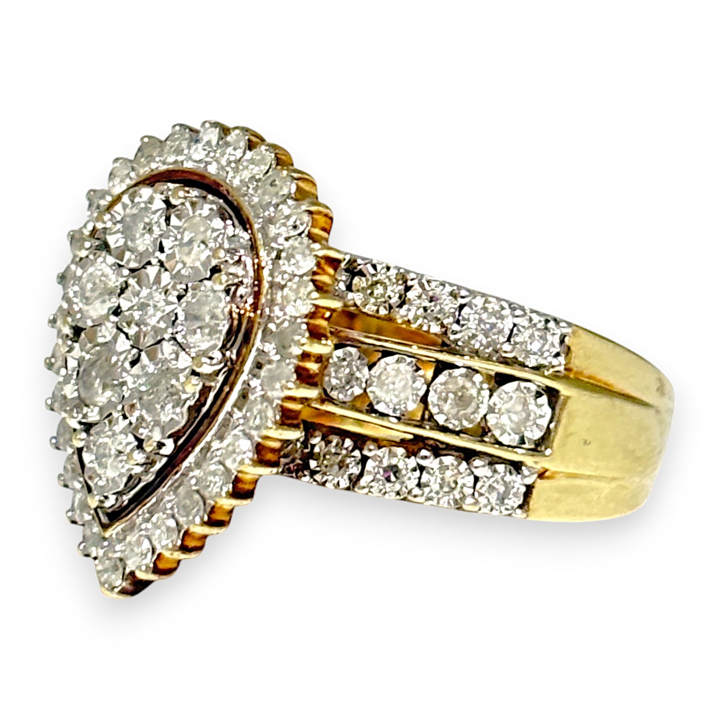 9ct Gold Engagement Wedding Eternity 1ct Diamond Ring Valuation $4,350 R # 683