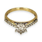 GOLD DEAL | FLASH SALE 9ct (9K) W/Y Gold Radiant Cluster Diamond Ring TDW 0.42ct Valuation $2,250