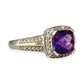 GOLD DEAL | 9ct White Gold Amethyst & Diamond Ring Valuation $1,300