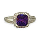 GOLD DEAL | 9ct White Gold Amethyst & Diamond Ring Valuation $1,300