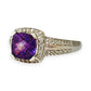 GOLD DEAL | 9ct White Gold Amethyst & Diamond Ring Valuation $1,300