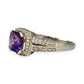 GOLD DEAL | 9ct White Gold Amethyst & Diamond Ring Valuation $1,300