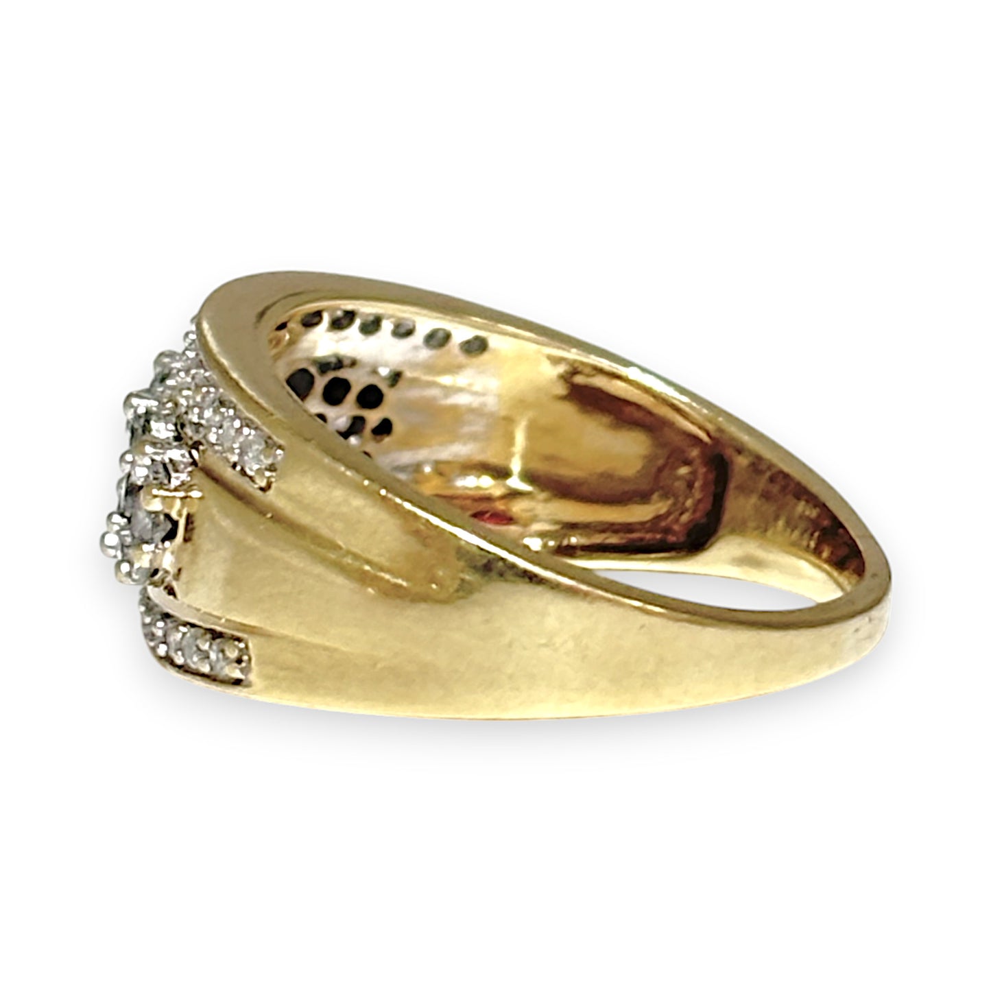10ct Gold Diamond 1.07ct Set Illusion Ring Size Q1/4, Valuation $4,600. R # 687