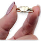 GOLD DEAL | 9ct Gold Twin Heart Elegance Diamond Ring Size O
