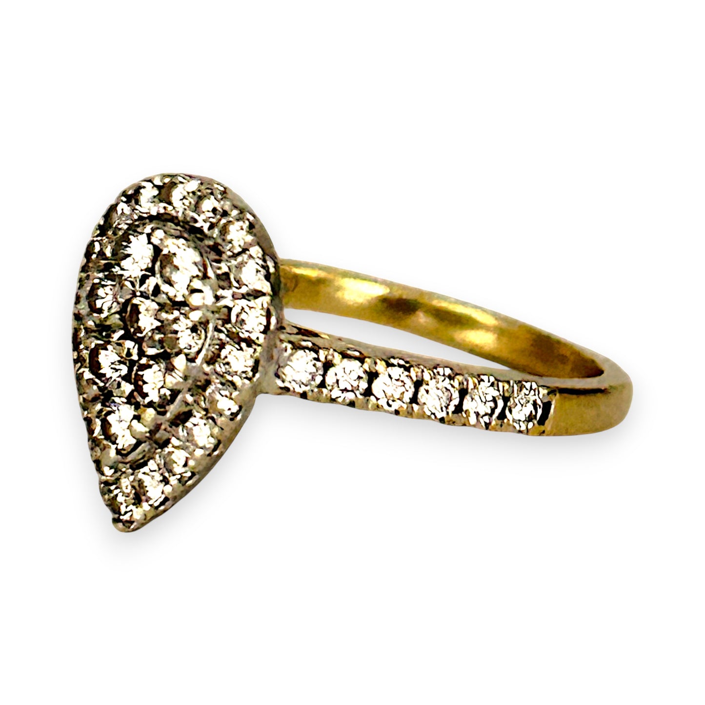 GOLD DEAL | FLASH SALE 9ct (9K) Gold Teardrop Elegance Diamond Ring TDW 0.85ct Valuation $3,600
