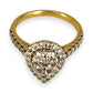GOLD DEAL | FLASH SALE 9ct (9K) Gold Teardrop Elegance Diamond Ring TDW 0.85ct Valuation $3,600
