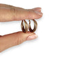 GOLD DEAL | 9ct (9K) Y/W/R Gold Loop 3 Tone Hoop Earrings