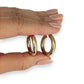 GOLD DEAL | 9K Gold 3.8X22.6mm Verona Polished Hoop Earrings