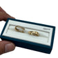 9ct Gold Horse Shoe Hoop Solid Earrings with Diamonds