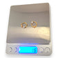 9ct Yellow & White Gold Twin Bead Hoop Earrings. R # 706