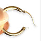 GOLD DEAL | 9K Gold Cushion Rounds Hoop Earrings