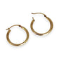 GOLD DEAL | 9K Gold Cushion Rounds Hoop Earrings