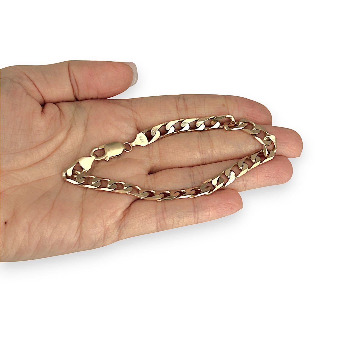 GOLD DEAL | 9ct (9K) Gold Refined Edge Curb Bracelet Length 20cm