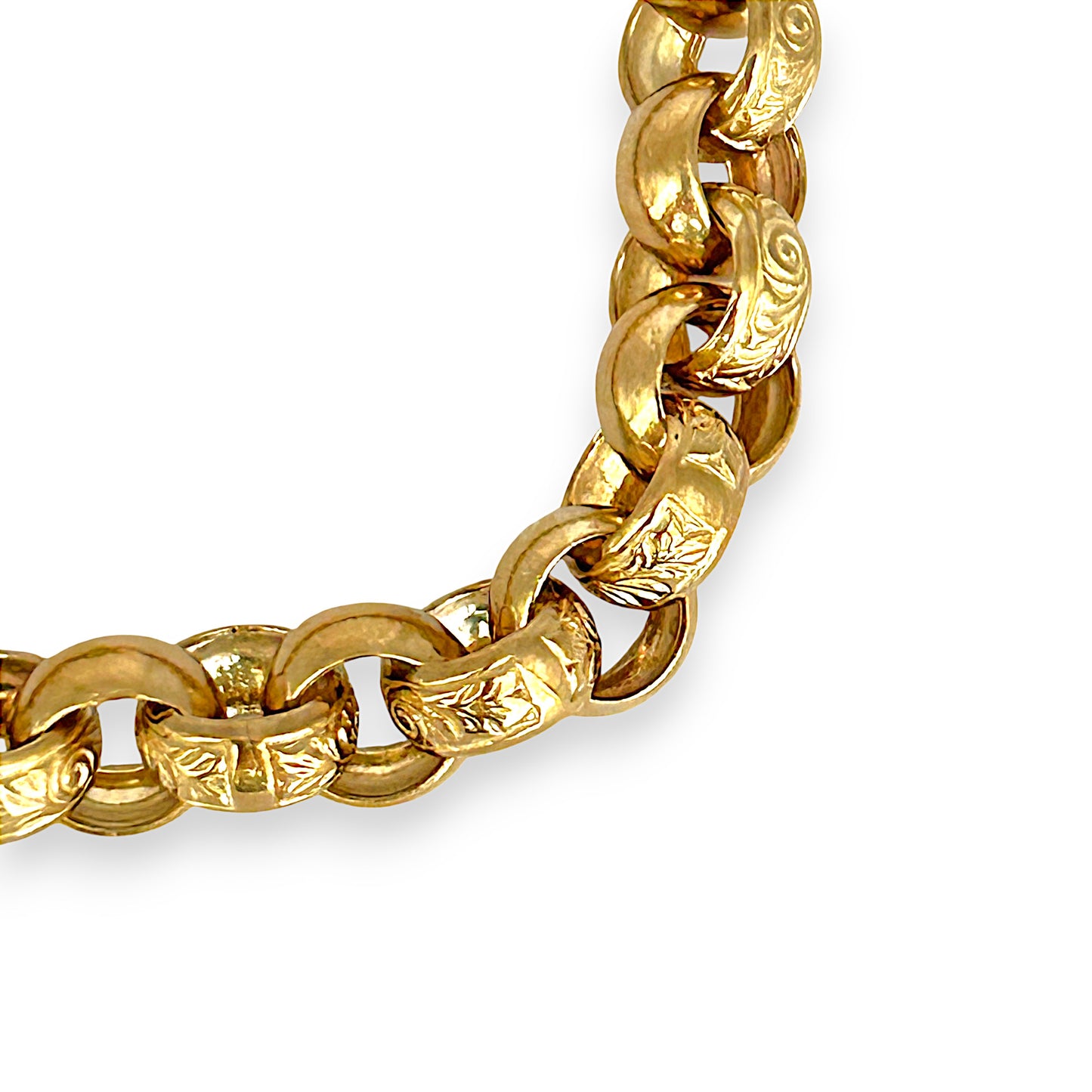 GOLD DEAL | FLASH SALE 9ct (9K) Gold Vintage Estate Day & Night Belcher Bracelet 21cm Valuation $5,900