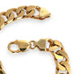 GOLD DEAL | NZ 9ct (9K) Gold Masculine 10.9mm Curb Link Refurbished 45.41g Bracelet 21cm