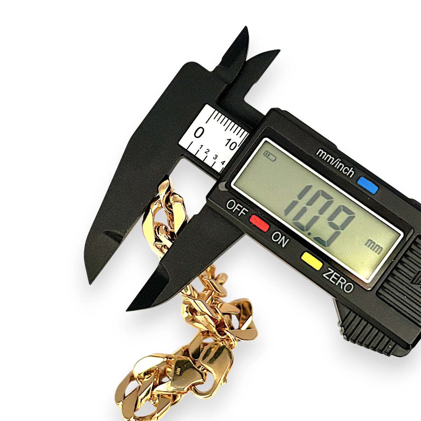 GOLD DEAL | NZ 9ct (9K) Gold Masculine 10.9mm Curb Link Refurbished 45.41g Bracelet 21cm