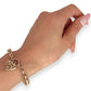 GOLD DEAL | 9ct Gold Refurbished Belcher 20cm Bracelet Heart Padlock