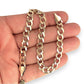 GOLD DEAL | 9ct (9K) Gold Rounded Curb Flat Link Bracelet 25cm