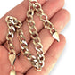 GOLD DEAL | 9ct (9K) Gold Rounded Curb Flat Link Bracelet 25cm