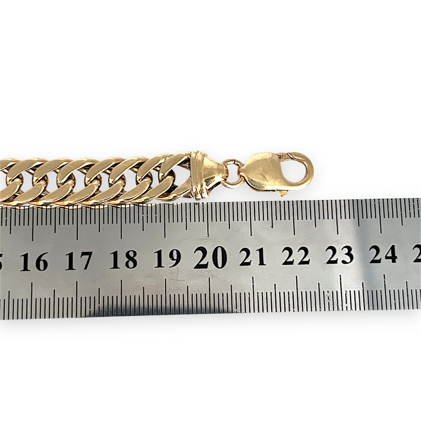 GOLD DEAL | 9ct (9K) Gold Commanding Curb Link Refurbished Bracelet Valuation $12,550