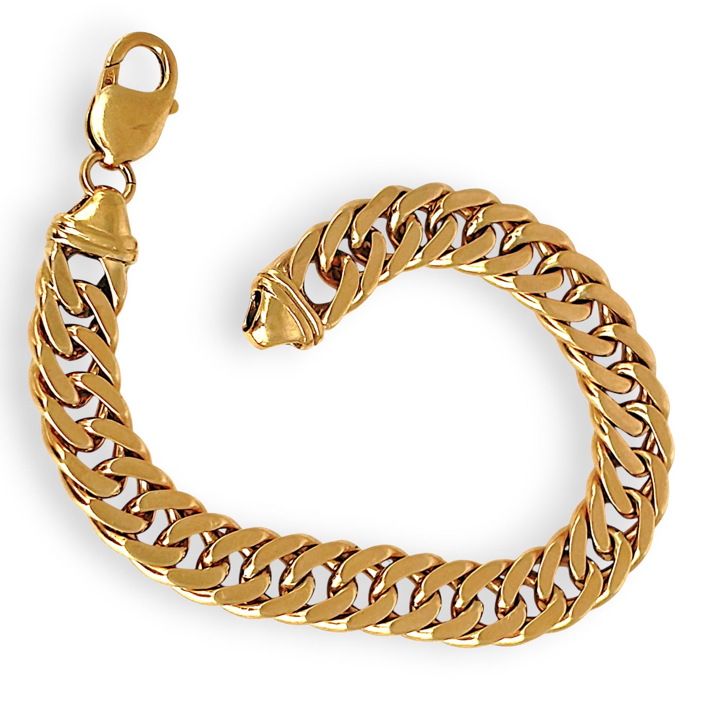 GOLD DEAL | 9ct (9K) Gold Commanding Curb Link Refurbished Bracelet Valuation $12,550
