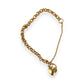 9ct Gold Belcher Bracelet L 18cm Solid Heart Padlock Valuation $2,790. R # 738