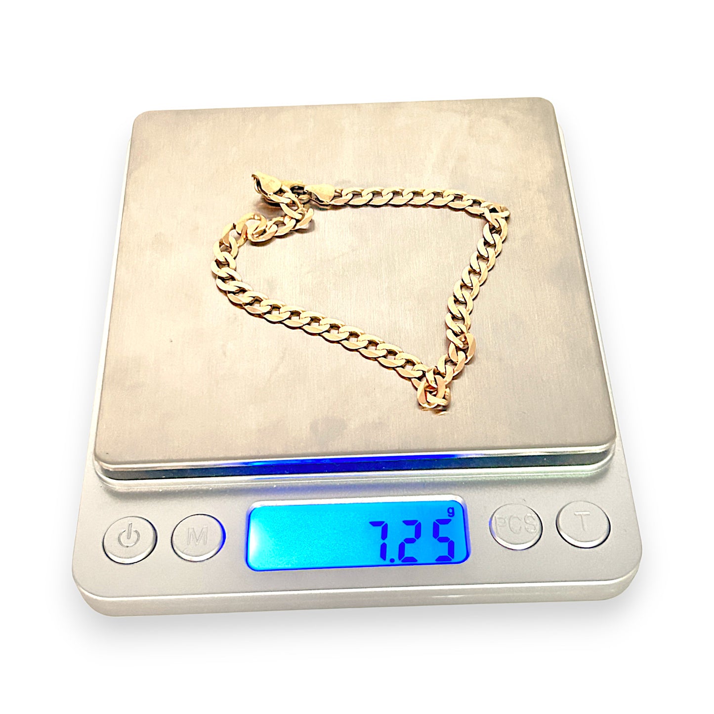 GOLD DEAL | FLASH SALE 9ct (9K) Gold Smooth Curb Link Bracelet Length 22cm