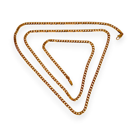 GOLD DEAL | FLASH SALE 9ct (9K) Gold Refurbished 70cm Sleek Link Curb Chain