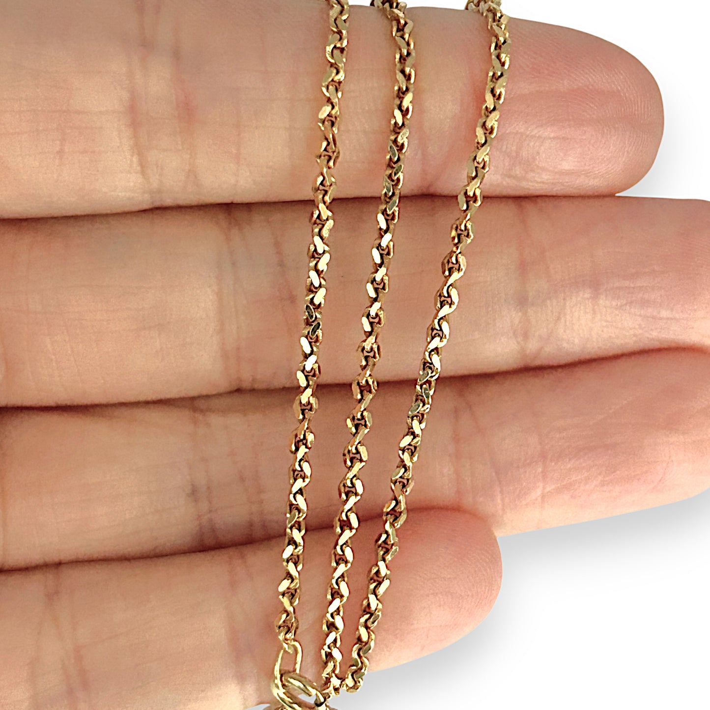 GOLD DEAL | FLASH SALE 18ct (18K) Gold 40cm Striking Chopin Chain