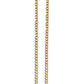 9ct Gold Flat Curb Link Light Weight Solid Chain Length 40cm. R # 754