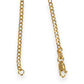 9ct Gold Flat Curb Link Light Weight Solid Chain Length 40cm. R # 754