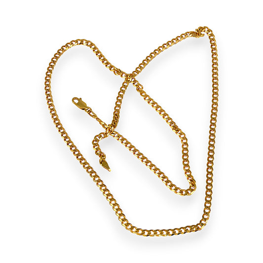 GOLD DEAL | FLASH SALE 9ct (9K) Gold NZ Refurbished 60cm Angled-Cut Curb Chain