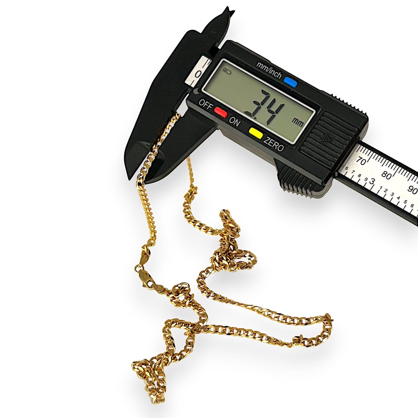 GOLD DEAL | FLASH SALE 9ct (9K) Gold NZ Refurbished 60cm Angled-Cut Curb Chain