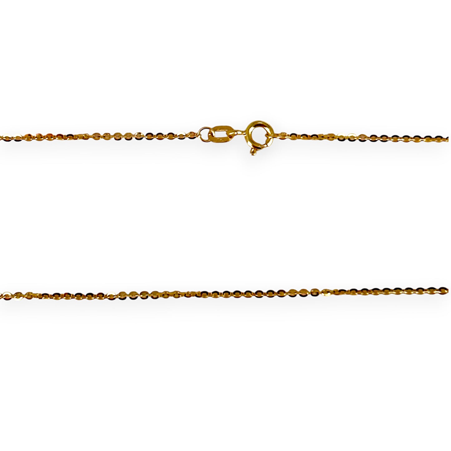 9ct Gold Round Cable Solid Chain Length 44cm. R # 758