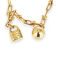 GOLD DEAL | 18ct (18K) Gold U-shaped Bead Links Single Wrap Necklace