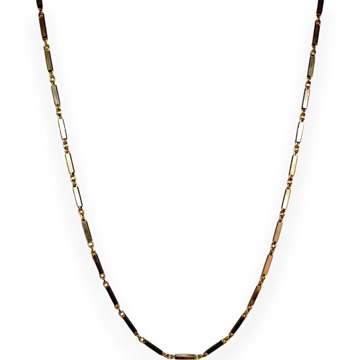 18ct Bar Link Chain Length 40cm. R # 761