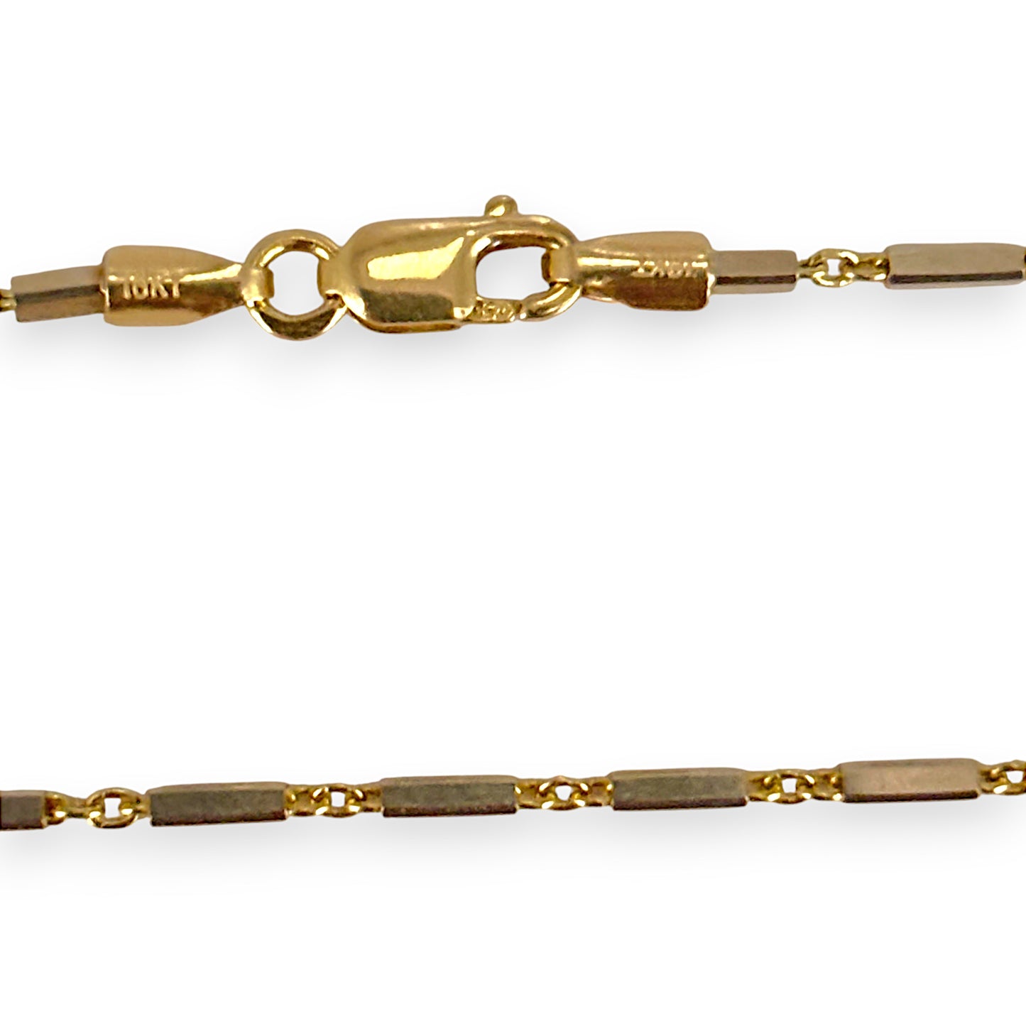 18ct Bar Link Chain Length 40cm. R # 761