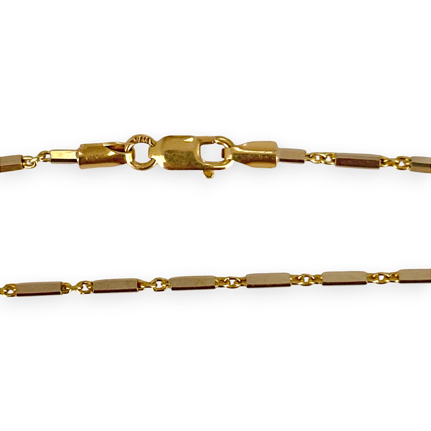 18ct Bar Link Chain Length 40cm. R # 761