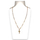 GOLD DEAL | 9ct Gold Soft Edge Box Chain & Cross Set 56cm long