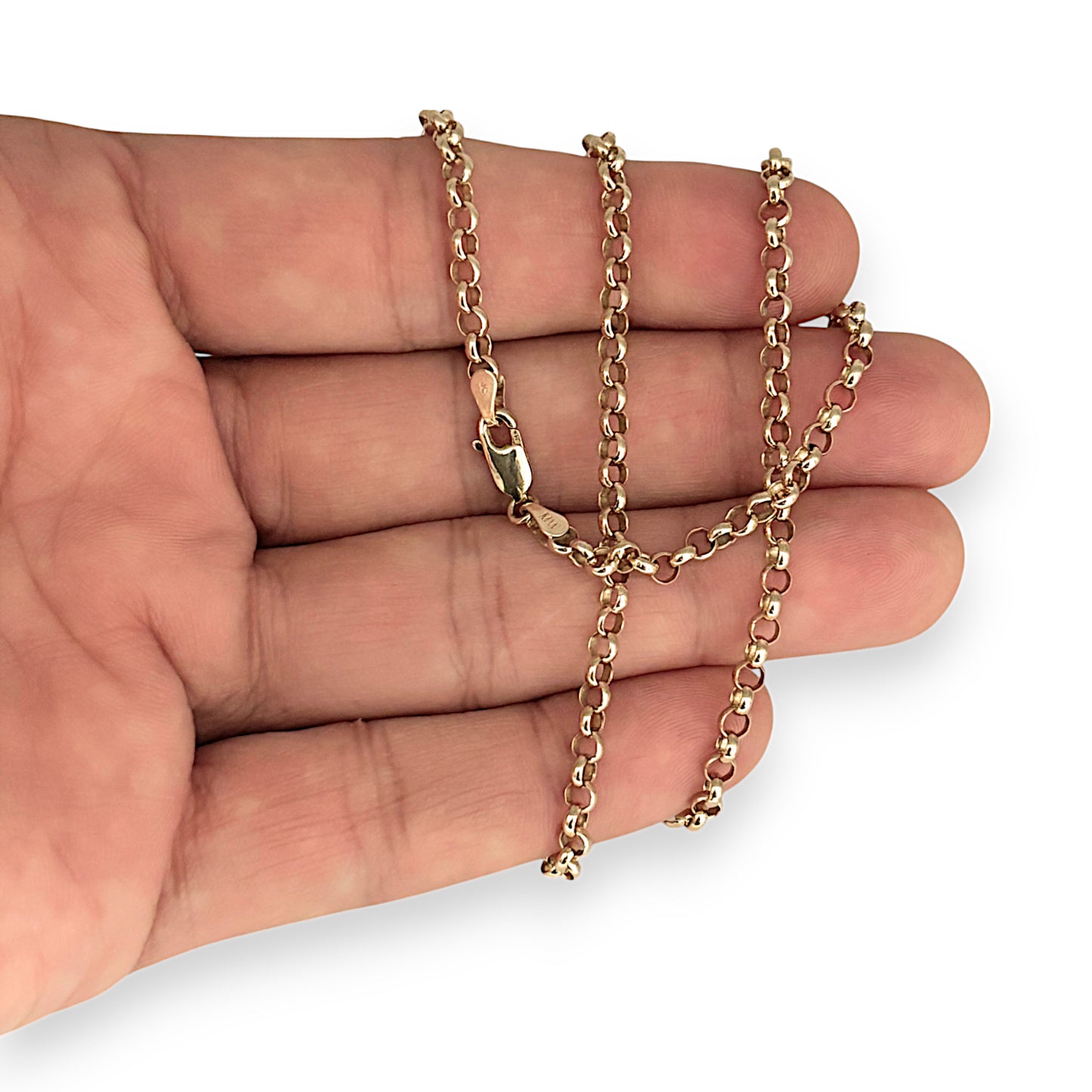 GOLD DEAL | 9ct (9K) Gold NZ Eterna 46cm Round Belcher Chain