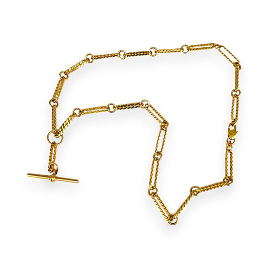 GOLD DEAL | FLASH SALE 9ct Gold Paper Clip Link Fob 45cm Chain Valuation $4,500