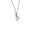 9ct gold 40cm Chain Heart pendant 5.4mm CZ Stone. R # 769