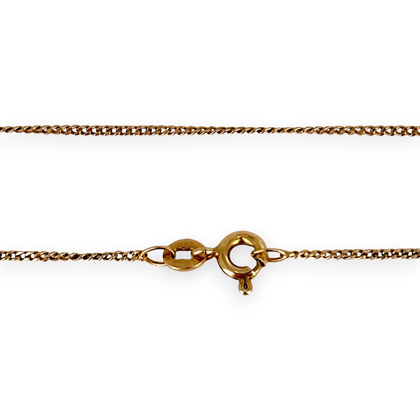 9ct Gold Curb Link Light Weight Solid Chain Length 48cm. R # 773