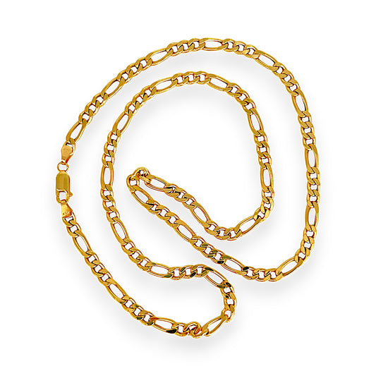 GOLD DEAL | 18ct (18K) Gold 54cm Silken Touch Figaro Chain Refurbished
